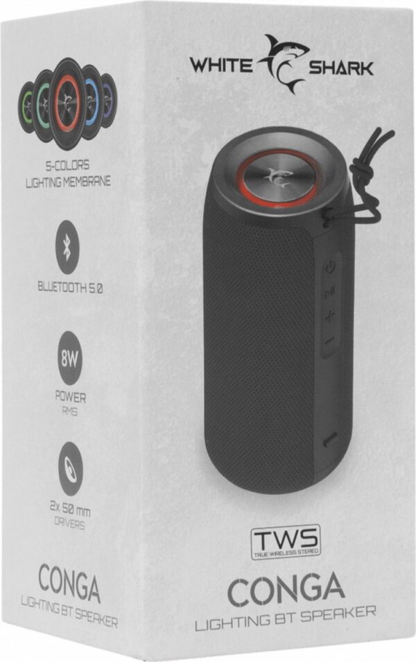 White Shark Conga Lighting BT Speaker