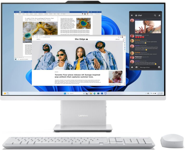 Lenovo IdeaCentre Computer desktop All-In-One, Display 27" FHD, AMD Ryzen 5 7535HS, 512GB SSD, RAM 16GB